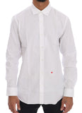 Moschino White Cotton Stretch Slim Fit Dress Shirt
