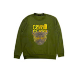 Cavalli Class Green Polyester Men's Hoodie