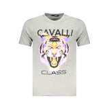Cavalli Class Brown Cotton Men T-Shirt