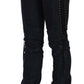 Just Cavalli Blue Low Waist Skinny Trousers Braided String Pants