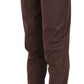 Just Cavalli Brown High Waist Tapered Formal Trousers Pants