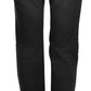 Just Cavalli Black Washed High Waist Straight Denim Pants Jeans
