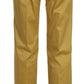 Just Cavalli Mustard Yellow Straight Formal Trousers Pants