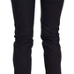 Just Cavalli Black Cotton Low Waist Skinny Denim Pants