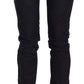 Just Cavalli Black Cotton Low Waist Skinny Denim Pants