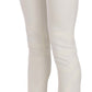 Just Cavalli White Mid Waist Skinny Dress Trousers Pants