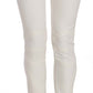 Just Cavalli White Mid Waist Skinny Dress Trousers Pants