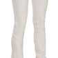 Just Cavalli White Mid Waist Skinny Dress Trousers Pants