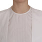 Dsquared² White Crew Neck Long Sleeve Cotton Blouse
