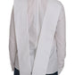 Dsquared² White Crew Neck Long Sleeve Cotton Blouse