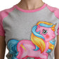 Moschino Gray and pink Cotton T-shirt My Little Pony Top