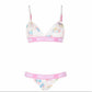 Moschino White My Little Pony Bra Briefs Set Two Piece Bikini