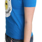 Moschino Blue Cotton Sunny Milano Print Tops T-shirt