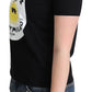 Moschino Black Cotton Sunny Milano Print T-shirt