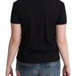 Moschino Black Cotton Sunny Milano Print T-shirt