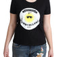 Moschino Black Cotton Sunny Milano Print T-shirt