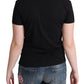 Moschino Black Printed Cotton Short Sleeves T-shirt