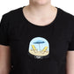 Moschino Black Printed Cotton Short Sleeves T-shirt