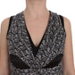 Karl Lagerfeld Gray Black Silk Blouse Top