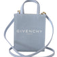 Givenchy Blue Coated Canvas Vertical Cloud Mini Shoulder Bag