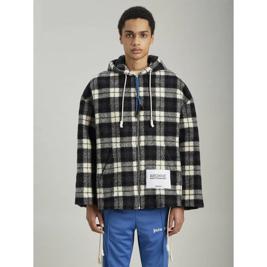 Palm Angels Black Cashmere Men Sweater Jacket