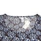 Just Cavalli Blue Floral Lace Long Sleeves Top Underwear Blouse