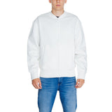 Calvin Klein Jeans White Recycled Cotton Sweatshirt
