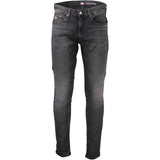 Tommy Hilfiger Black Cotton Slim Men Jeans