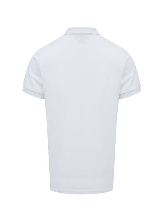 Burberry White Cotton Collared Polo Shirt
