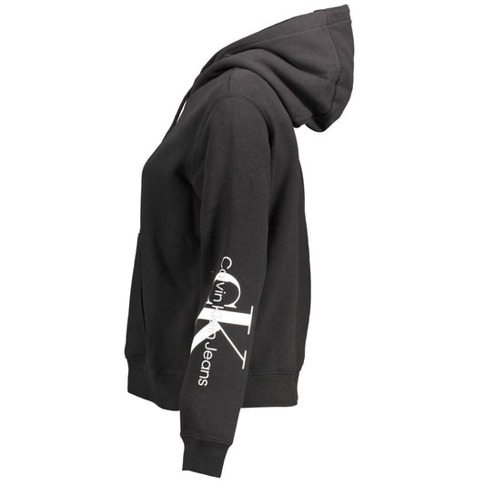 Calvin Klein Black Cotton Women Sweatshirt