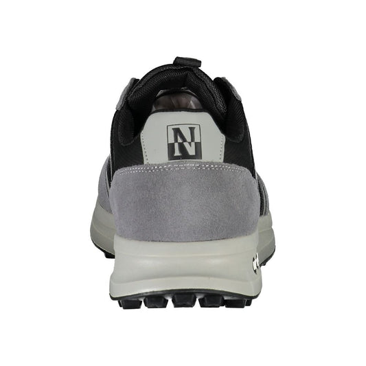 Napapijri Brown Leather Men Sneaker
