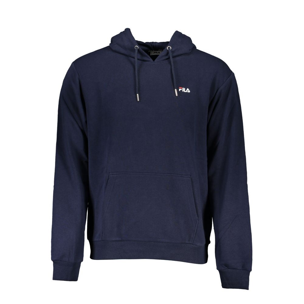 Fila Blue Cotton Men Sweater with Hood