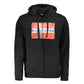 Norway 1963 Black Cotton Men Sweater with Hood and Zip Pockets