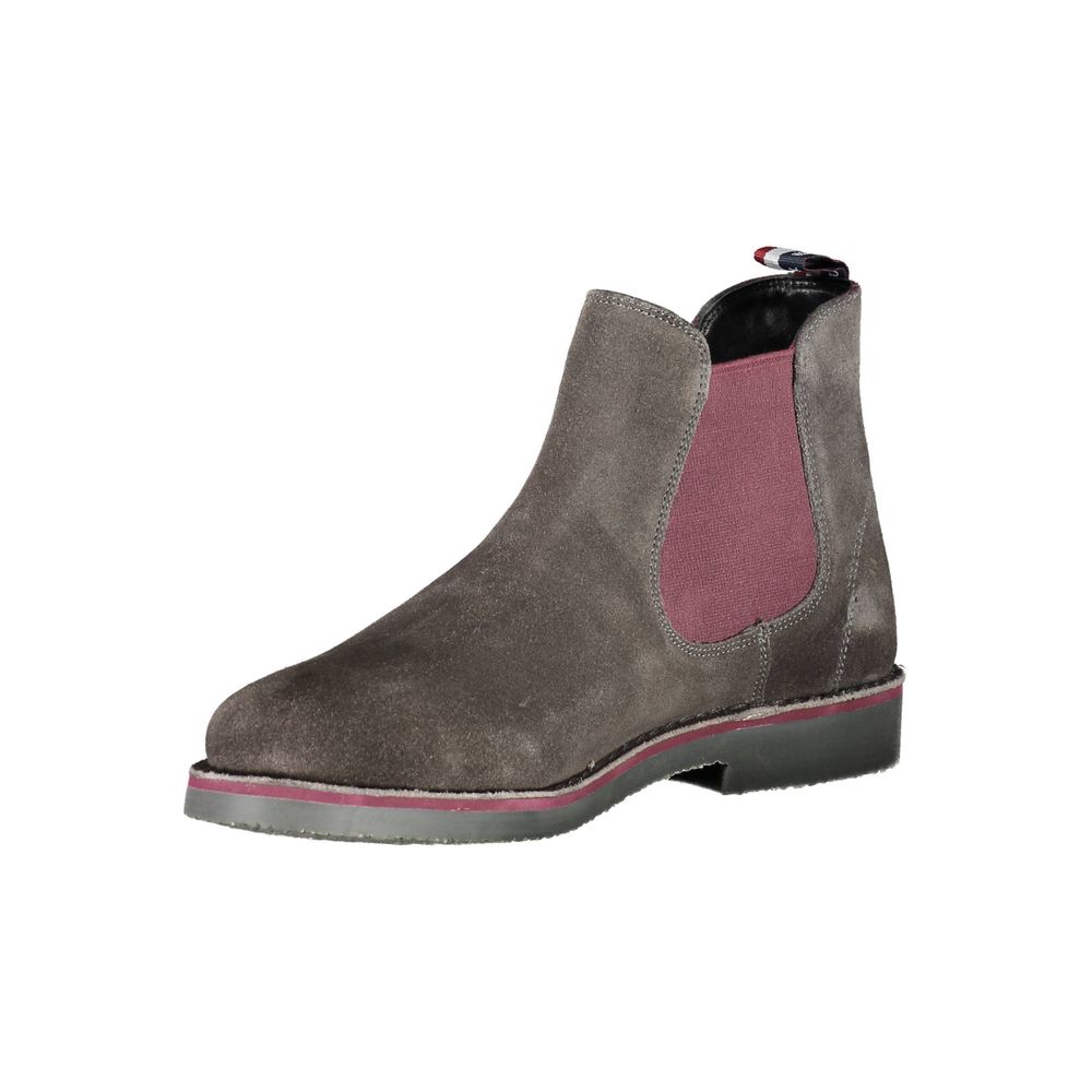 U.S. POLO ASSN. Gray Leather Mens Ankle Boot