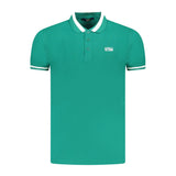 Cavalli Class Green Cotton Men Polo Shirt
