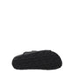 Palm Angels Black Leather Flat Sandals