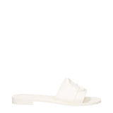 Moncler White Cotton Slippers Sandals
