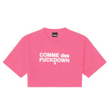 Comme Des Fuckdown Fuchsia Cotton Tops & T-Shirt