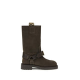 Burberry Suede Saddle Ankle Boots